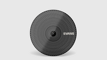 An Evans 18" low volume crash cymbal against a white background