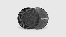 A pair of Evans low-volume hi hats against a white background